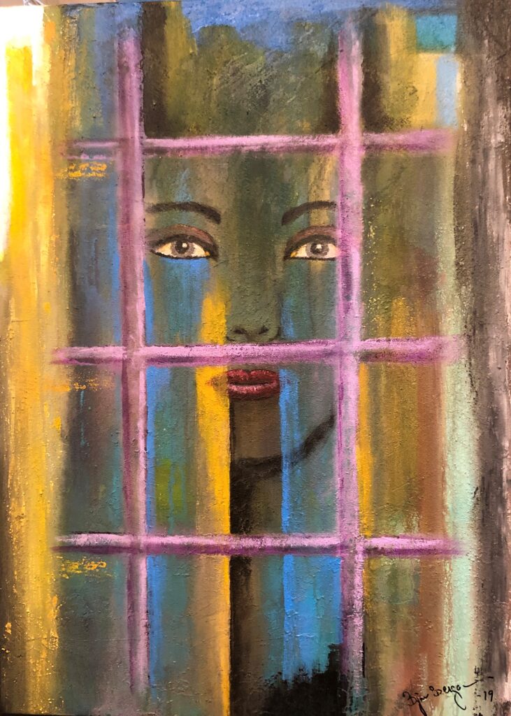 Jailbird nr 1935 akryl på canvas 700x500