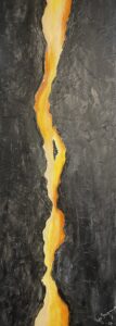 The Crack nr 2410 akryl på canvas 1200x400